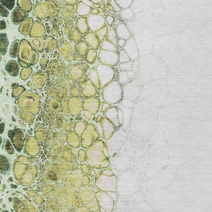 Homeroots 3' Stylish Green And Mint Abstract Washable Area Rug For Indoor And Outdoor Spaces, Durable Design 5' X 8' Polyester 582531