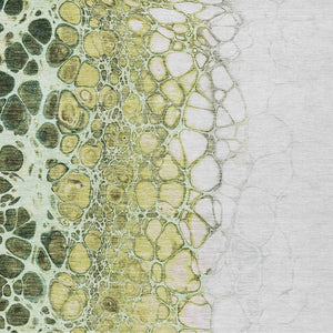 Homeroots 3' Stylish Green And Mint Abstract Washable Area Rug For Indoor And Outdoor Spaces, Durable Design 9' X 12' Polyester 582534