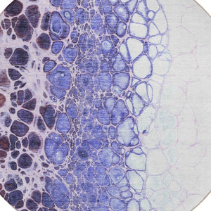 Homeroots 3' Stylish Green And Mint Abstract Washable Area Rug For Indoor And Outdoor Spaces, Durable Design 8' Round Polyester 582538