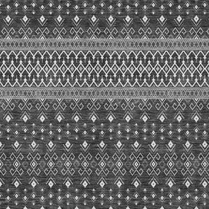 Homeroots 3' Brown Green And Olive Green Tribal Washable Area Rug For Indoor And Outdoor Spaces, Durable Design 5' X 8' Polyester 582567