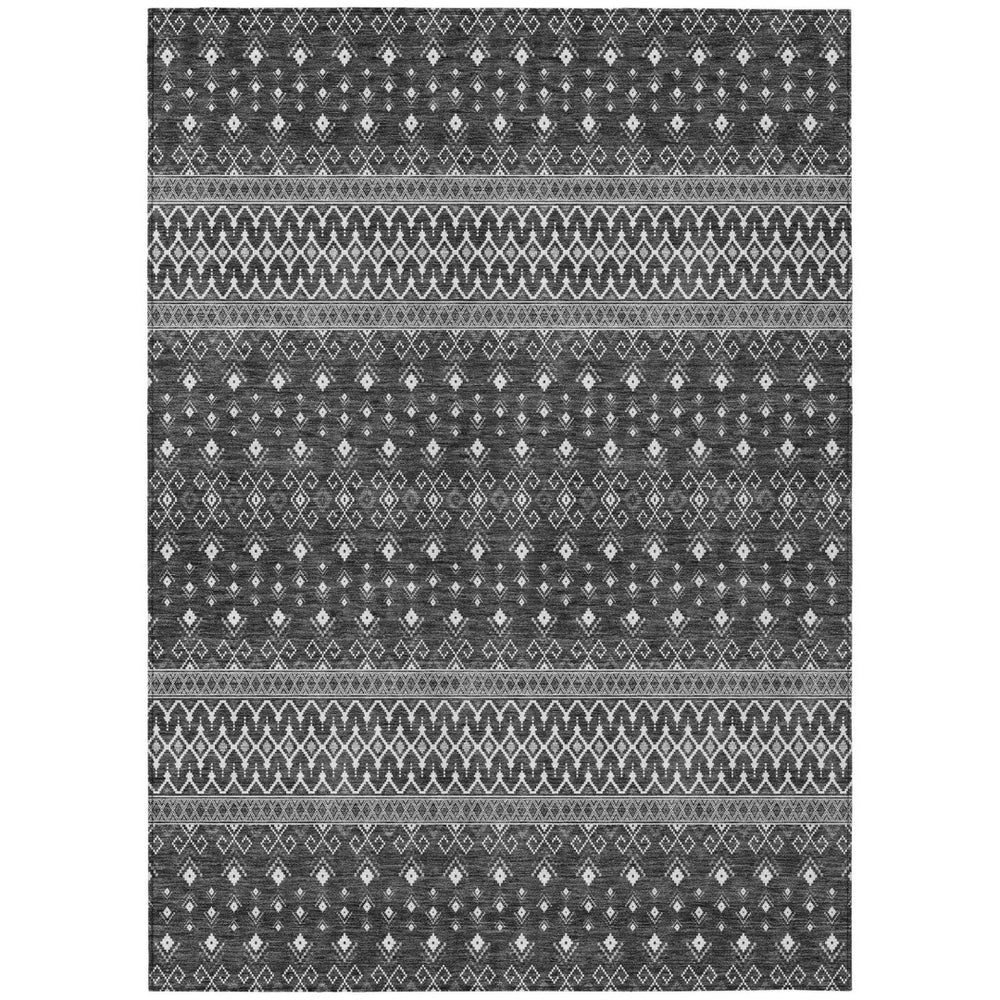 HomeRoots 9' Durable Tribal Washable Area Rug for Indoor & Outdoor Use - Stylish, Stain-Resistant Design 9' X 12' 582570