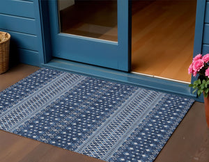 Homeroots 3' Brown Green And Olive Green Tribal Washable Area Rug For Indoor And Outdoor Spaces, Durable Design 3' X 5' Polyester 582572