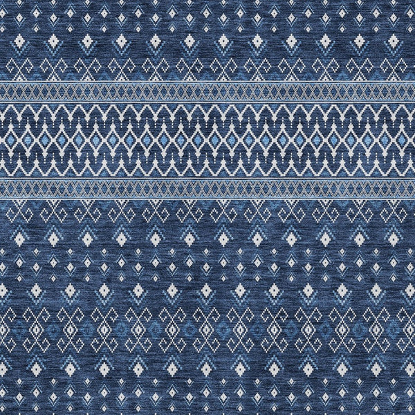 Homeroots 3' Brown Green And Olive Green Tribal Washable Area Rug For Indoor And Outdoor Spaces, Durable Design 3' X 5' Polyester 582572