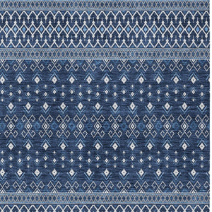 Homeroots 3' Brown Green And Olive Green Tribal Washable Area Rug For Indoor And Outdoor Spaces, Durable Design 5' X 8' Polyester 582573