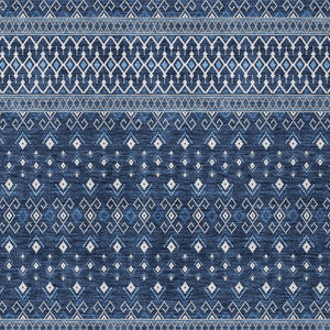 Homeroots 3' Brown Green And Olive Green Tribal Washable Area Rug For Indoor And Outdoor Spaces, Durable Design 9' X 12' Polyester 582576