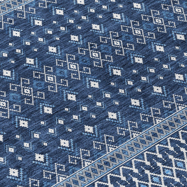 Homeroots 3' Brown Green And Olive Green Tribal Washable Area Rug For Indoor And Outdoor Spaces, Durable Design 9' X 12' Polyester 582576