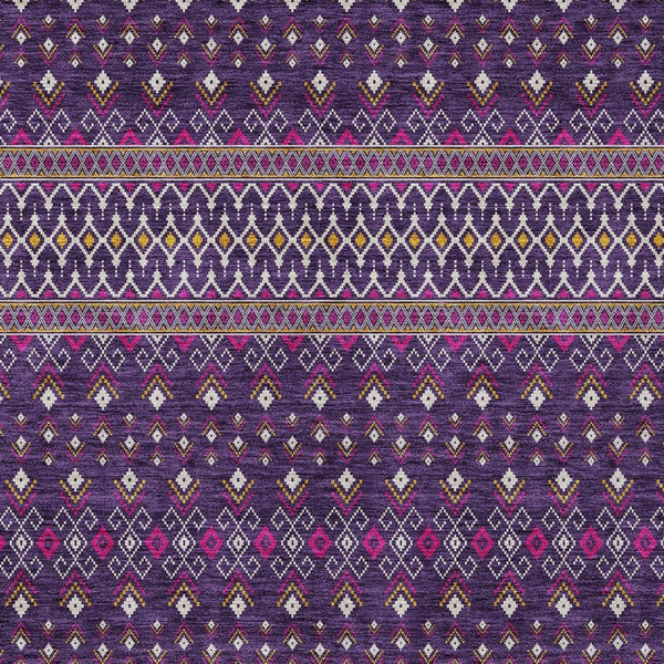 Homeroots 3' Brown Green And Olive Green Tribal Washable Area Rug For Indoor And Outdoor Spaces, Durable Design 9' X 12' Polyester 582588