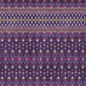 Homeroots 3' Brown Green And Olive Green Tribal Washable Area Rug For Indoor And Outdoor Spaces, Durable Design 10' X 14' Polyester 582589