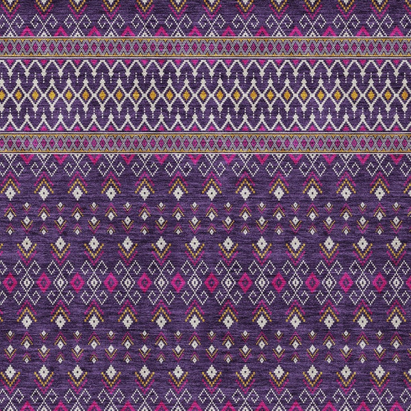 Homeroots 3' Brown Green And Olive Green Tribal Washable Area Rug For Indoor And Outdoor Spaces, Durable Design 10' X 14' Polyester 582589