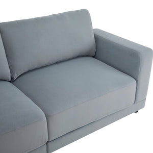 English Elm Package Three Seat Woven Fabric Sofa Scandinavian Minimalist White Living Room Gray N767P240700G