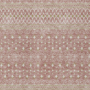 Homeroots 3' Stylish Green And Mint Tribal Washable Area Rug For Indoor And Outdoor Spaces, Durable Design 8' X 10' Polyester 582611