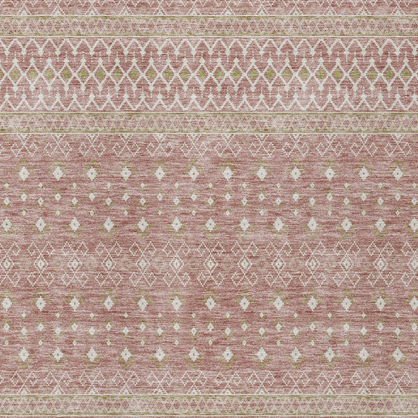 Homeroots 3' Stylish Green And Mint Tribal Washable Area Rug For Indoor And Outdoor Spaces, Durable Design 8' X 10' Polyester 582611