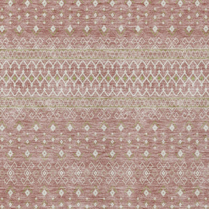 Homeroots 3' Stylish Green And Mint Tribal Washable Area Rug For Indoor And Outdoor Spaces, Durable Design 10' X 14' Polyester 582613