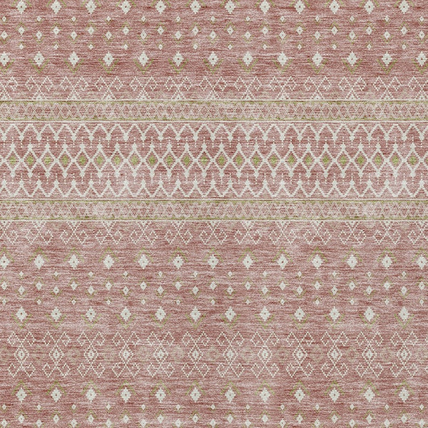 Homeroots 3' Stylish Green And Mint Tribal Washable Area Rug For Indoor And Outdoor Spaces, Durable Design 10' X 14' Polyester 582613