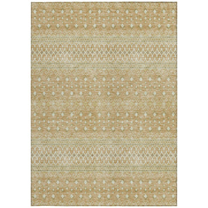Homeroots 3' Stylish Green And Mint Tribal Washable Area Rug For Indoor And Outdoor Spaces, Durable Design 3' X 5' Polyester 582614