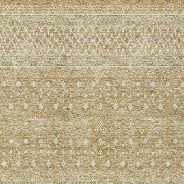 Homeroots 3' Stylish Green And Mint Tribal Washable Area Rug For Indoor And Outdoor Spaces, Durable Design 5' X 8' Polyester 582615