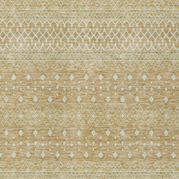 Homeroots 3' Stylish Green And Mint Tribal Washable Area Rug For Indoor And Outdoor Spaces, Durable Design 9' X 12' Polyester 582618