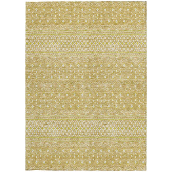 Homeroots 3' Stylish Green And Mint Tribal Washable Area Rug For Indoor And Outdoor Spaces, Durable Design 3' X 5' Polyester 582620