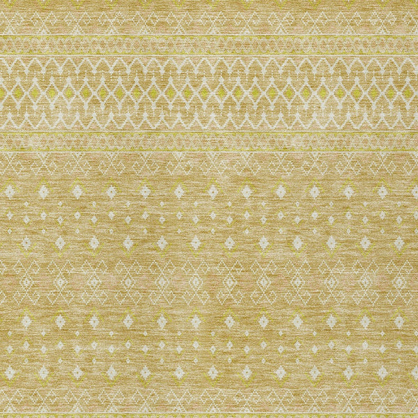 Homeroots 3' Stylish Green And Mint Tribal Washable Area Rug For Indoor And Outdoor Spaces, Durable Design 8' X 10' Polyester 582623