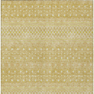 Homeroots 3' Stylish Green And Mint Tribal Washable Area Rug For Indoor And Outdoor Spaces, Durable Design 9' X 12' Polyester 582624