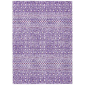 HomeRoots 9' Stylish Lavender and Purple Tribal Washable Area Rug for Indoor and Outdoor Living Spaces 9' X 12' 582630