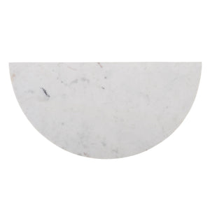 Butler Specialty Evelyn Console Table: Timeless Demilune Design With Exquisite Marble Top And Elegant Brass Legs White Iron,Banswara Marble 5826389-butler