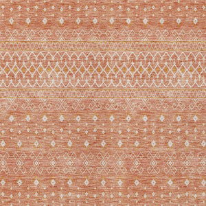 Homeroots 3' Stylish Green And Mint Tribal Washable Area Rug For Indoor And Outdoor Spaces, Durable Design 8' X 10' Polyester 582641