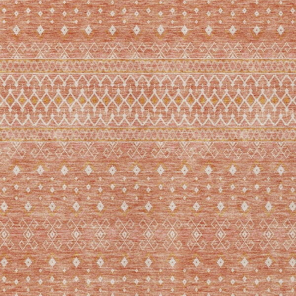 Homeroots 3' Stylish Green And Mint Tribal Washable Area Rug For Indoor And Outdoor Spaces, Durable Design 8' X 10' Polyester 582641