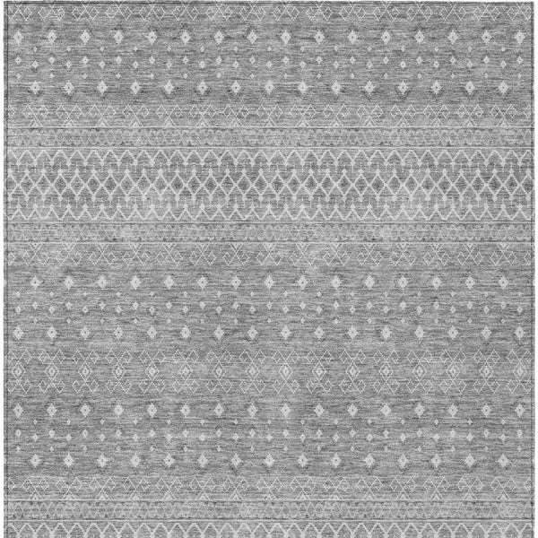 Homeroots 3' Stylish Green And Mint Tribal Washable Area Rug For Indoor And Outdoor Spaces, Durable Design 3' X 5' Polyester 582644