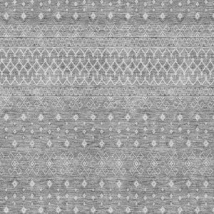 Homeroots 3' Stylish Green And Mint Tribal Washable Area Rug For Indoor And Outdoor Spaces, Durable Design 8' X 10' Polyester 582647