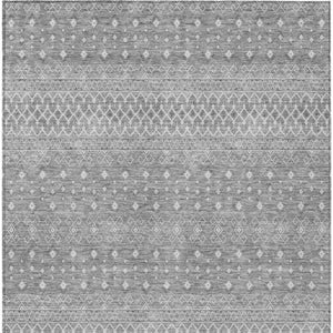 Homeroots 3' Stylish Green And Mint Tribal Washable Area Rug For Indoor And Outdoor Spaces, Durable Design 9' X 12' Polyester 582648