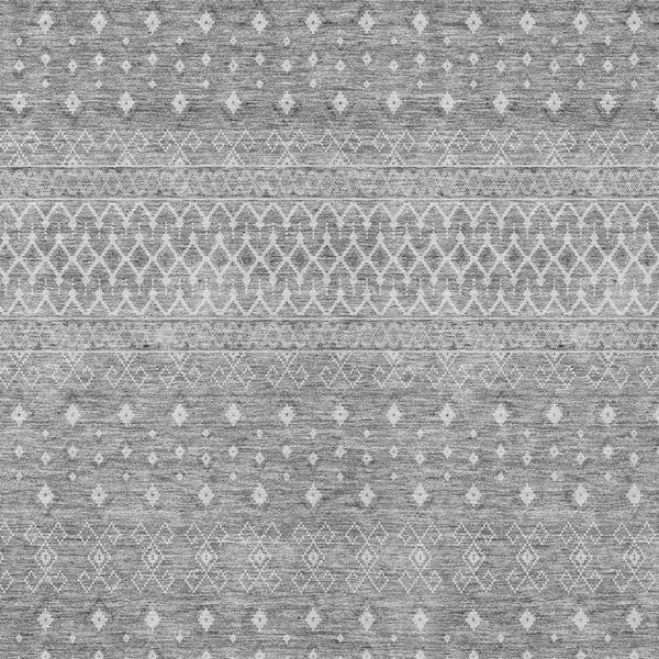 Homeroots 3' Stylish Green And Mint Tribal Washable Area Rug For Indoor And Outdoor Spaces, Durable Design 9' X 12' Polyester 582648