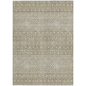 Homeroots 3' Stylish Green And Mint Tribal Washable Area Rug For Indoor And Outdoor Spaces, Durable Design 8' X 10' Polyester 582653