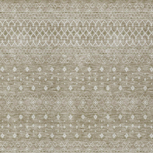 Homeroots 3' Stylish Green And Mint Tribal Washable Area Rug For Indoor And Outdoor Spaces, Durable Design 8' X 10' Polyester 582653