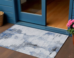 Homeroots 3' Elegant Beige Ivory And Taupe Abstract Washable Area Rug For Indoor And Outdoor Spaces 3' X 5' Polyester 582662