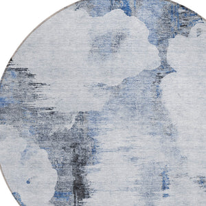 Homeroots 3' Elegant Beige Ivory And Taupe Abstract Washable Area Rug For Indoor And Outdoor Spaces 8' Round Polyester 582664