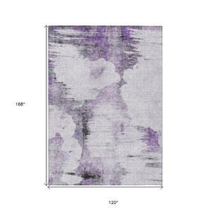 Homeroots 3' Elegant Beige Ivory And Taupe Abstract Washable Area Rug For Indoor And Outdoor Spaces 10' X 14' Polyester 582679