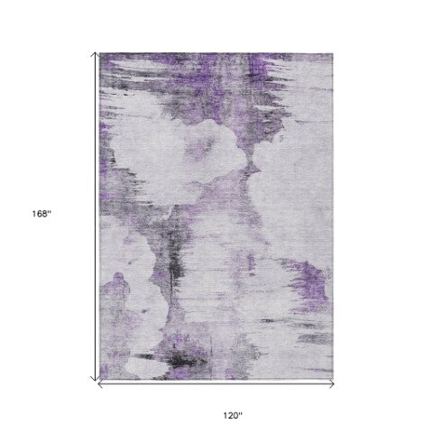 Homeroots 3' Elegant Beige Ivory And Taupe Abstract Washable Area Rug For Indoor And Outdoor Spaces 10' X 14' Polyester 582679