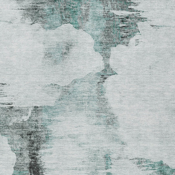 Homeroots 3' Elegant Beige Ivory And Taupe Abstract Washable Area Rug For Indoor And Outdoor Spaces 5' X 8' Polyester 582687