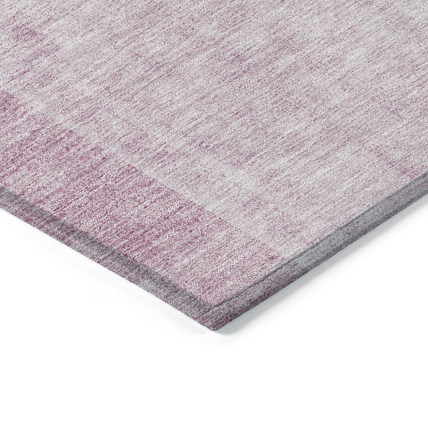 Homeroots 3' Blush Pink And Mauve Geometric Washable Area Rug For Stylish Indoor And Outdoor Spaces 3' X 5' Polyester 582692