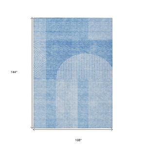 Homeroots 3' Blush Pink And Mauve Geometric Washable Area Rug For Stylish Indoor And Outdoor Spaces 9' X 12' Polyester 582702