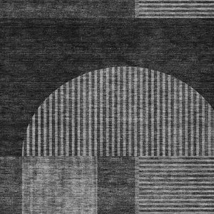 Homeroots 3' Blush Pink And Mauve Geometric Washable Area Rug For Stylish Indoor And Outdoor Spaces 5' X 8' Polyester 582705