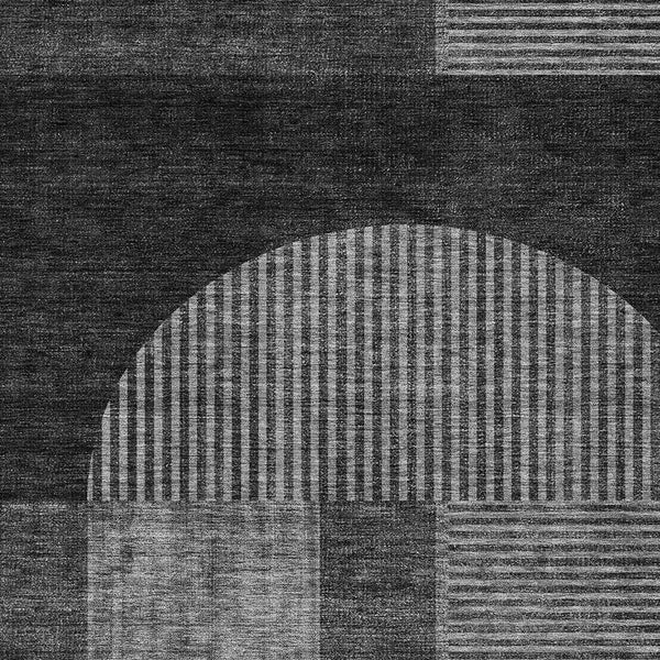 Homeroots 3' Blush Pink And Mauve Geometric Washable Area Rug For Stylish Indoor And Outdoor Spaces 9' X 12' Polyester 582708