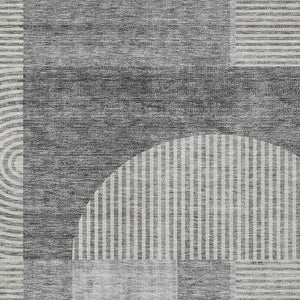 Homeroots 3' Blush Pink And Mauve Geometric Washable Area Rug For Stylish Indoor And Outdoor Spaces 3' X 5' Polyester 582716