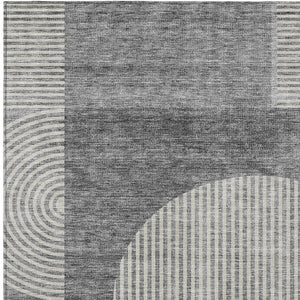 Homeroots 3' Blush Pink And Mauve Geometric Washable Area Rug For Stylish Indoor And Outdoor Spaces 8' X 10' Polyester 582719