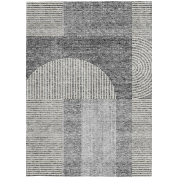 Homeroots 3' Blush Pink And Mauve Geometric Washable Area Rug For Stylish Indoor And Outdoor Spaces 8' X 10' Polyester 582719