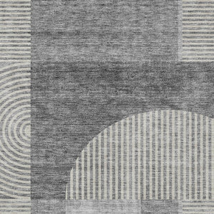 Homeroots 3' Blush Pink And Mauve Geometric Washable Area Rug For Stylish Indoor And Outdoor Spaces 9' X 12' Polyester 582720