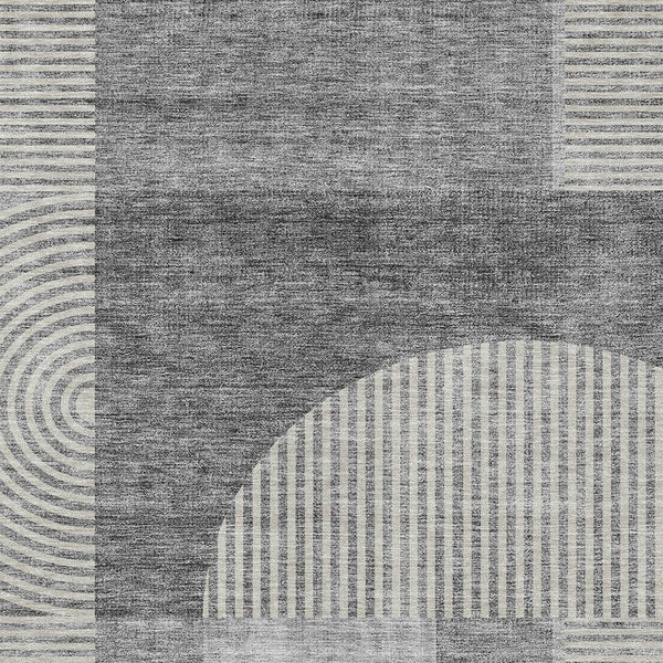 Homeroots 3' Blush Pink And Mauve Geometric Washable Area Rug For Stylish Indoor And Outdoor Spaces 9' X 12' Polyester 582720