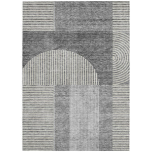 Homeroots 3' Blush Pink And Mauve Geometric Washable Area Rug For Stylish Indoor And Outdoor Spaces 10' X 14' Polyester 582721