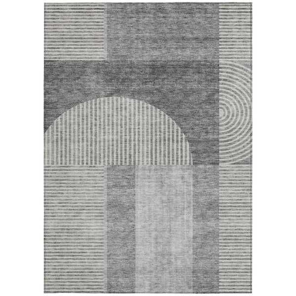Homeroots 3' Blush Pink And Mauve Geometric Washable Area Rug For Stylish Indoor And Outdoor Spaces 10' X 14' Polyester 582721